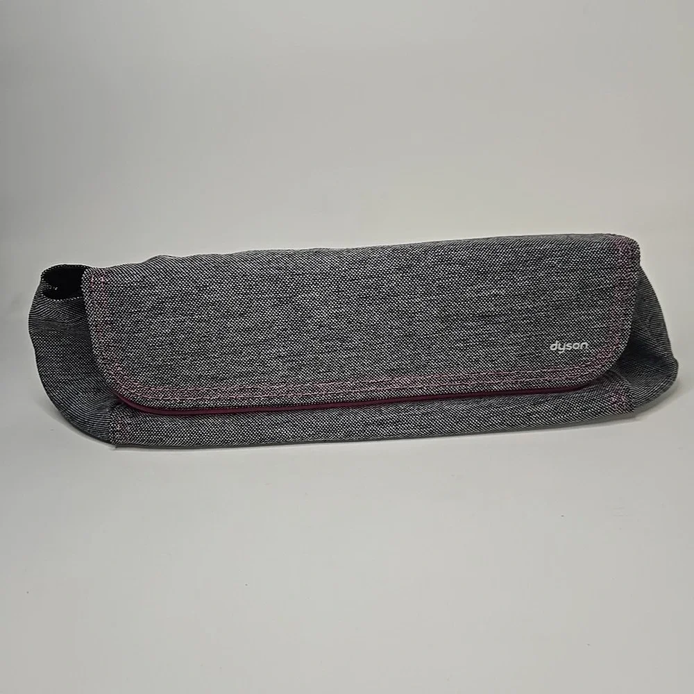 Dyson Air Wrap Travel Storage Bag Magnetic Closure Grey Fuchsia Black Interior